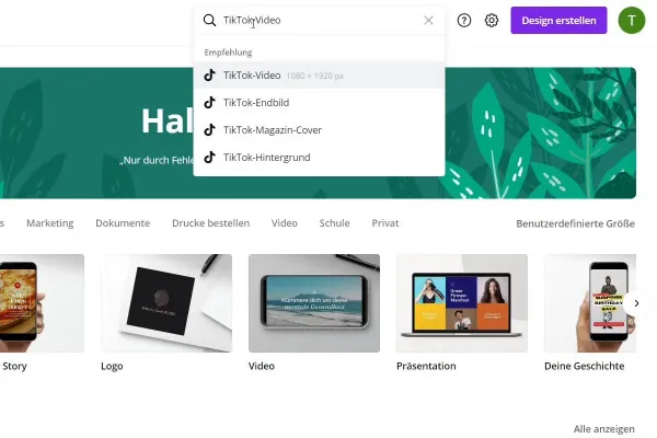 TikTok-Pazarlama-Eğitimi: 8.1 | Canva ile TikTok gönderisi oluşturma