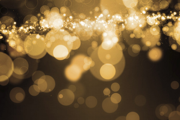 Magiske bokeh-overlays til et funklende lys hav.