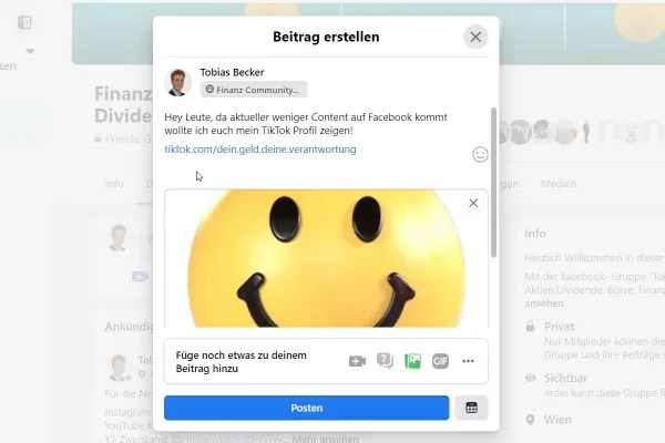 TikTok Pazarlama Kılavuzu: 12.3 | TikTok Profilini Tanıtma: kendi Facebook Grubu
