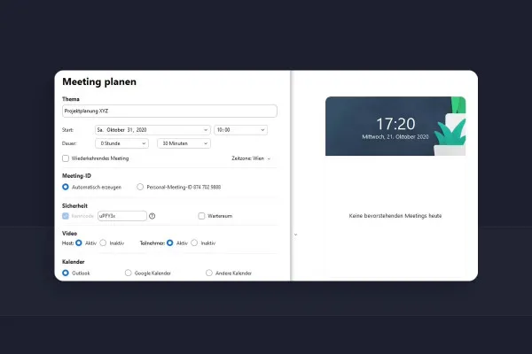 Zoom-Tutorial: 4.3 | Zoom-Meeting vorplanen und Link per E-Mail versenden