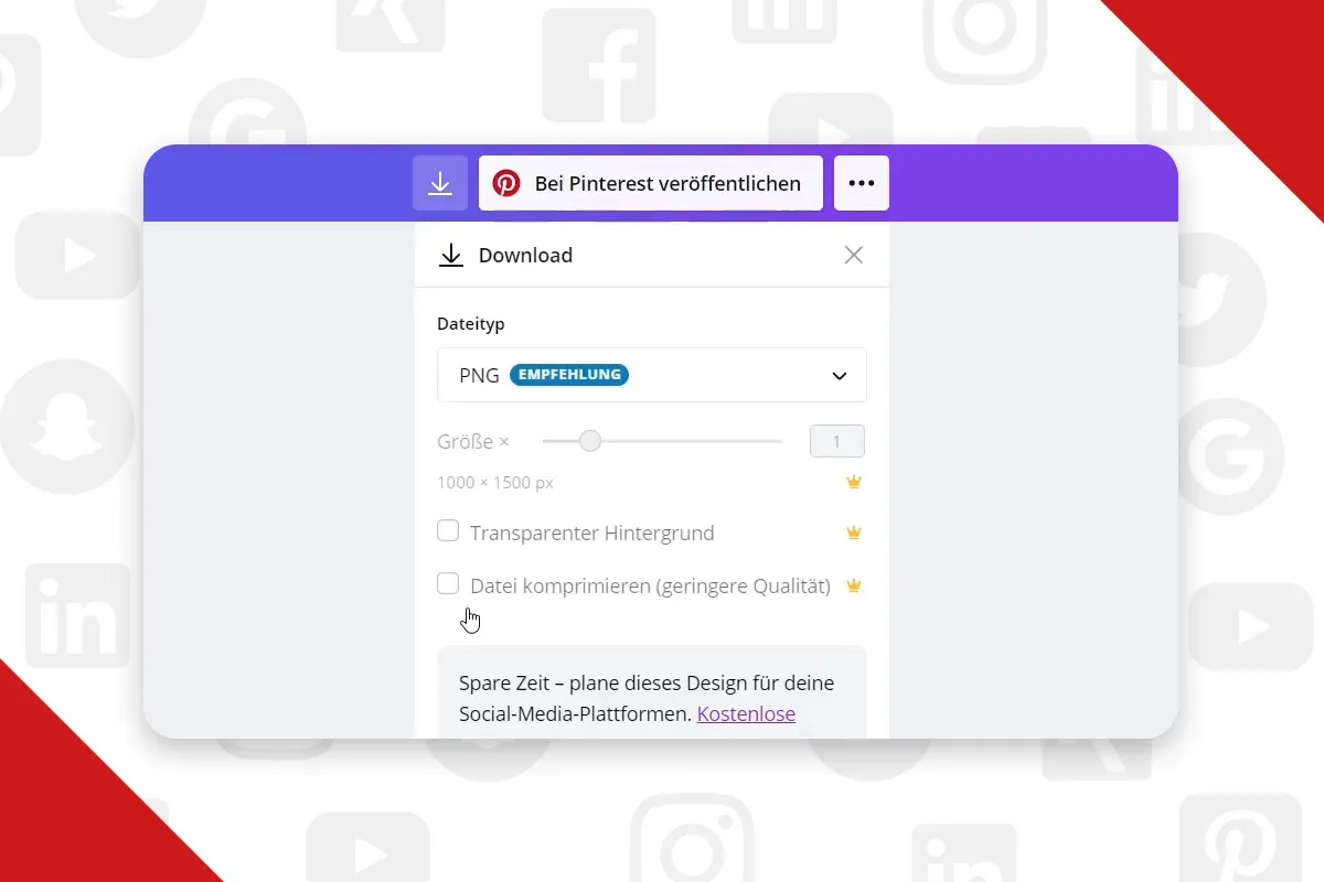 Pinterest-Marketing 6.8 | Pinterest-Pin erstellen mit Canva – Variante 2