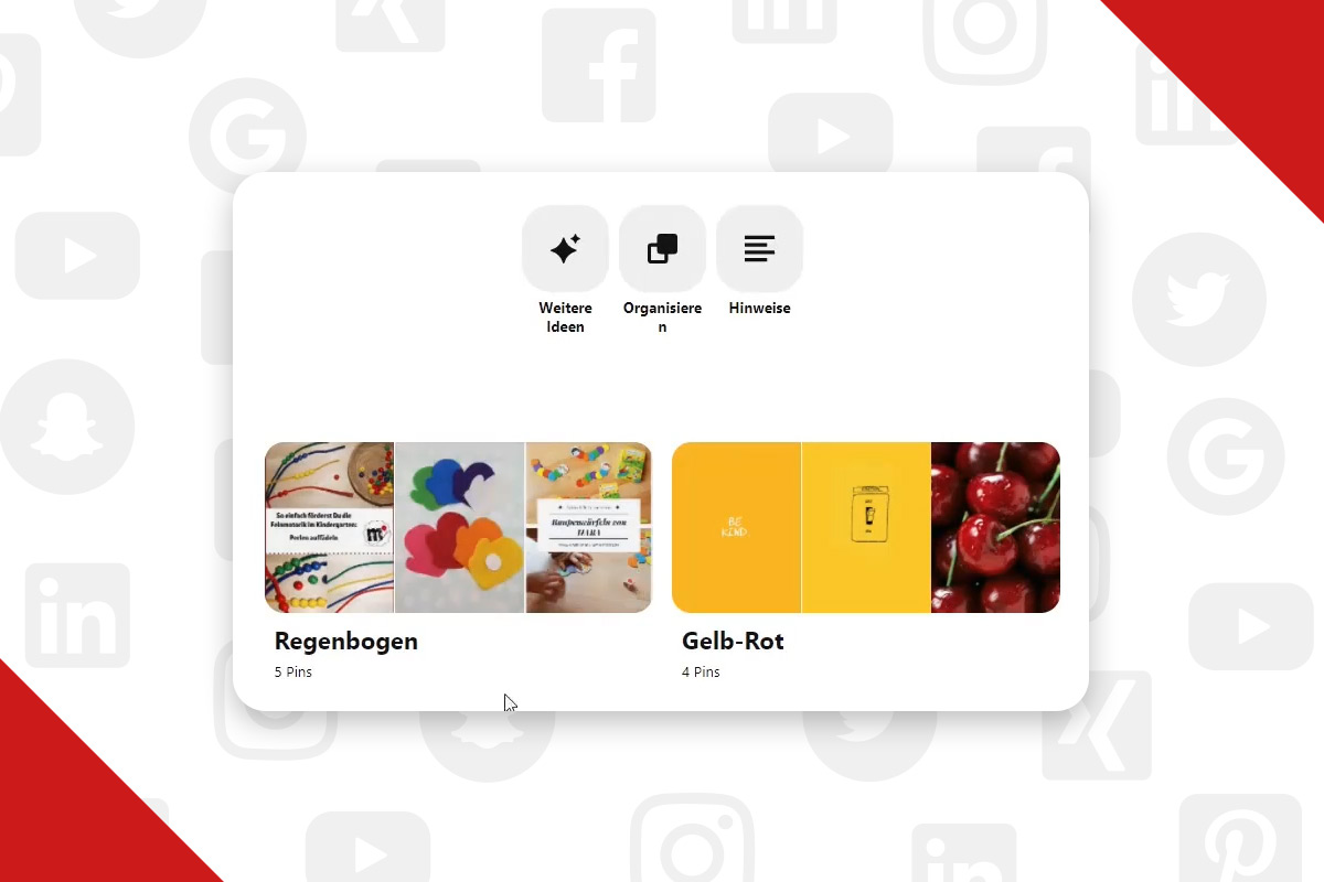 Pinterest-markkinointi 9.3 | Luo kansioita taulupinnejäsi sisällä