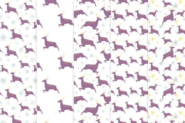 Estampado navideño con renos