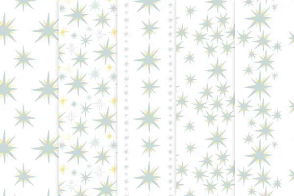 Estampado navideño con estrellas