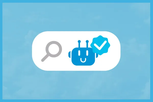 Telegram-nyhedsbrev 6.3 | Indtast Botfader i Telegrams søgefelt.