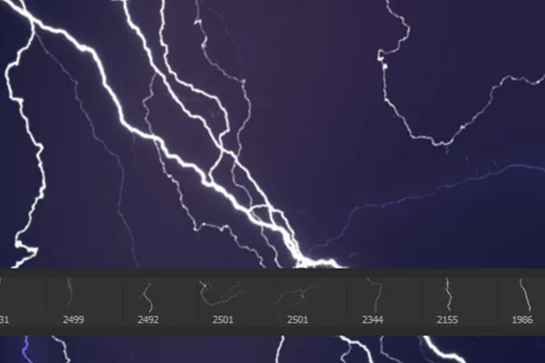 10 Pinsel mit Blitz-Motiven für Photoshop und Co | 2