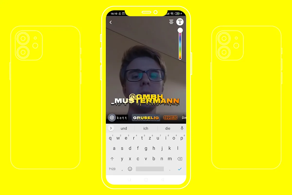 Snapchat-Tutorial: 4.3 | Snap Erstellen Text hinzufügen