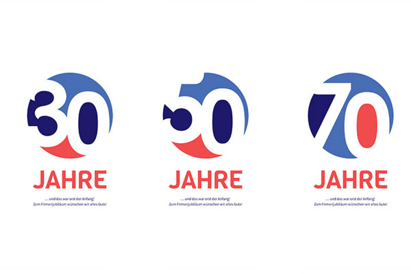 Zahlen-Design für Jubiläen und Geburtstage – Version 2