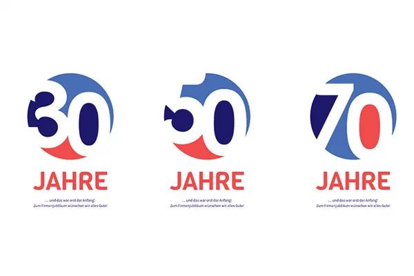 Zahlen-Design für Jubiläen und Geburtstage – Version 2