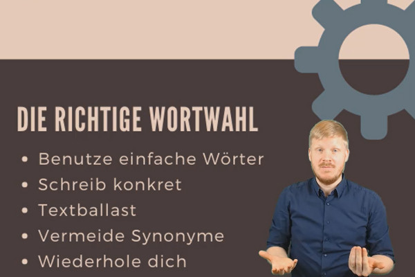 Imparare a scrivere testi: 2.1 La scelta delle parole giuste