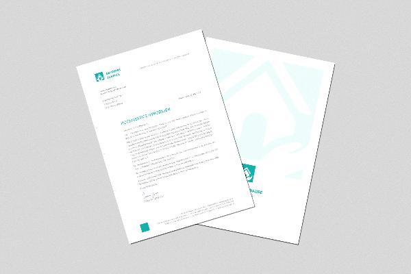 Elegante papelería para empresas inmobiliarias y estudios de arquitectura