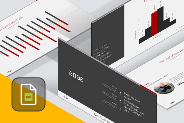 Șablon de prezentare „Edge” pentru Google Slides.