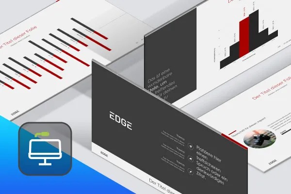 Präsentationsvorlage „Edge“ für Keynote