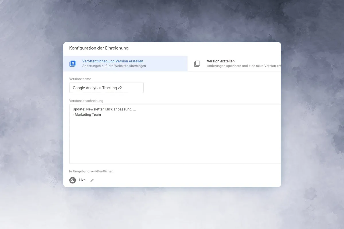 Google Analytics-vejledning: 13.4 | Publicer container