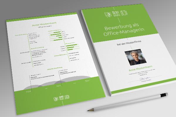 Bewerbungsvorlage Office Manager/Büroassistent (m/w/d) in Grün