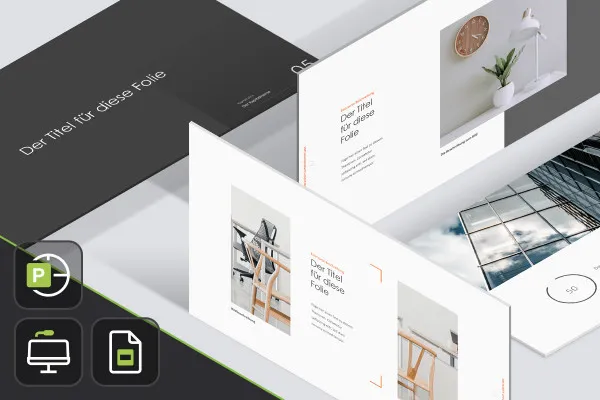 Șabloane în designul „MNML 2” pentru PowerPoint, Keynote și Google Slides.
