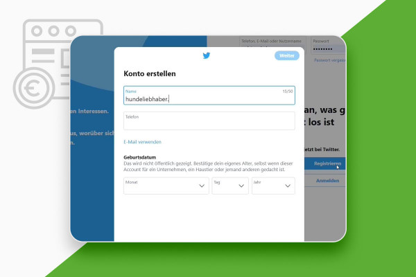 Content marketing: 12.3 | Create a Twitter account