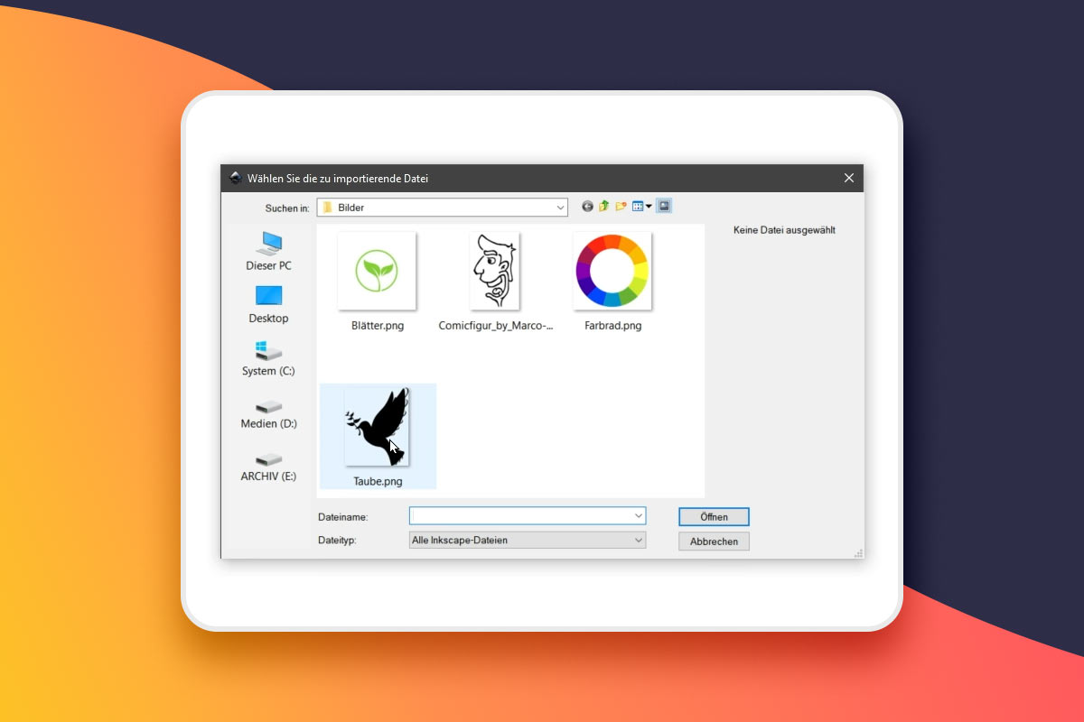 Vettorializzare in Inkscape: 2 | Scarica e importa PNG
