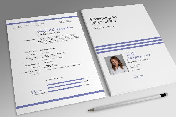 Sollicitatiesjabloon voor kantoorbeheer in paars