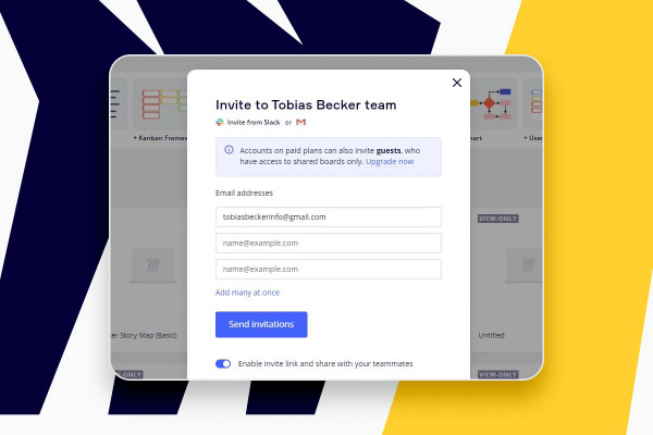 Miro-Tutorial: 4.2 | Invite team members