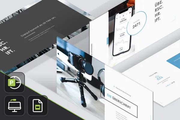 Șabloane „Start-up” pentru PowerPoint, Keynote și Google Slides.