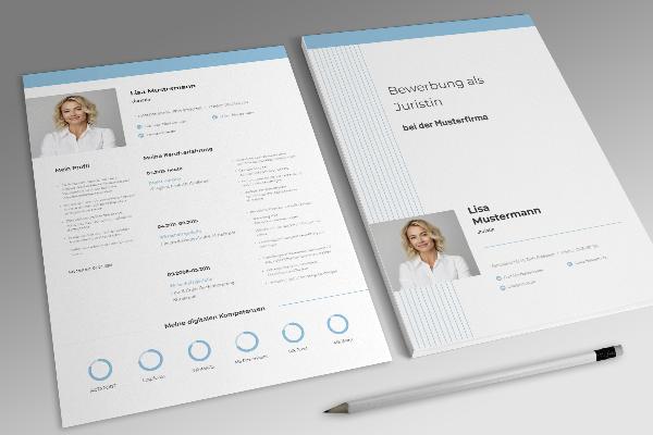 Bewerbungmuster Jurist (m/w/d) in Blau