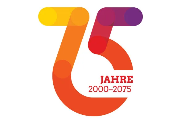 Bunte Zahlen-Vorlage (75) für Geburtstag & Jubiläum