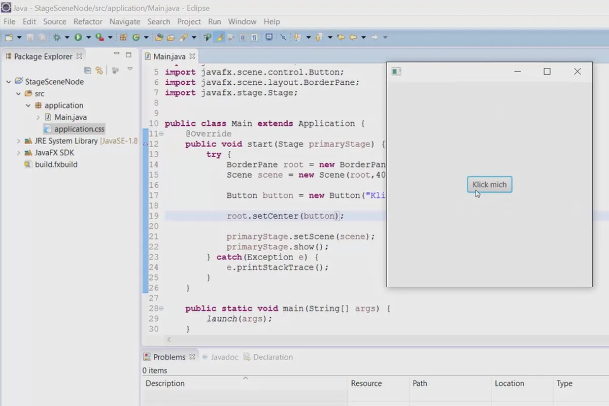 JavaFX for GUI-utvikling - 03 Brukerinteraksjon med hendelsesbehandleren bruke