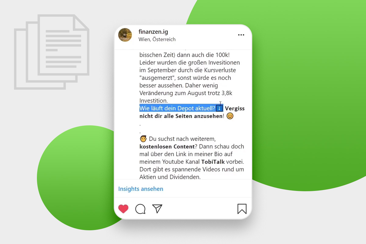 Kopya Yazma Kılavuzu: 23.3 | Örnek 1 Instagram Gönderisi