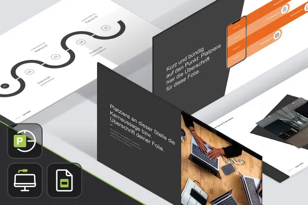 Șabloane de machetare „WatchIt” pentru PowerPoint, Keynote, Google Slides