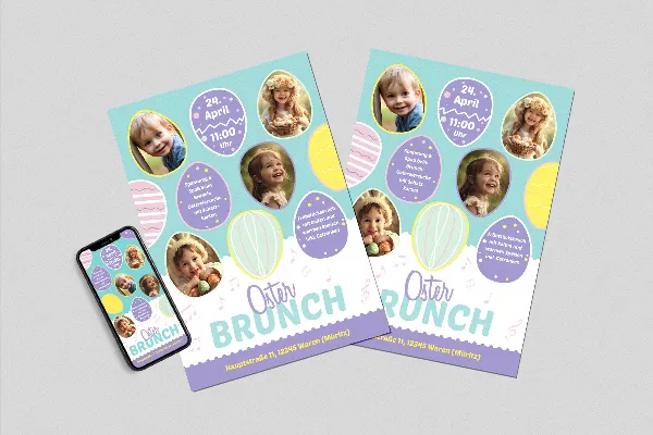 Flyer template for Easter - Version 3