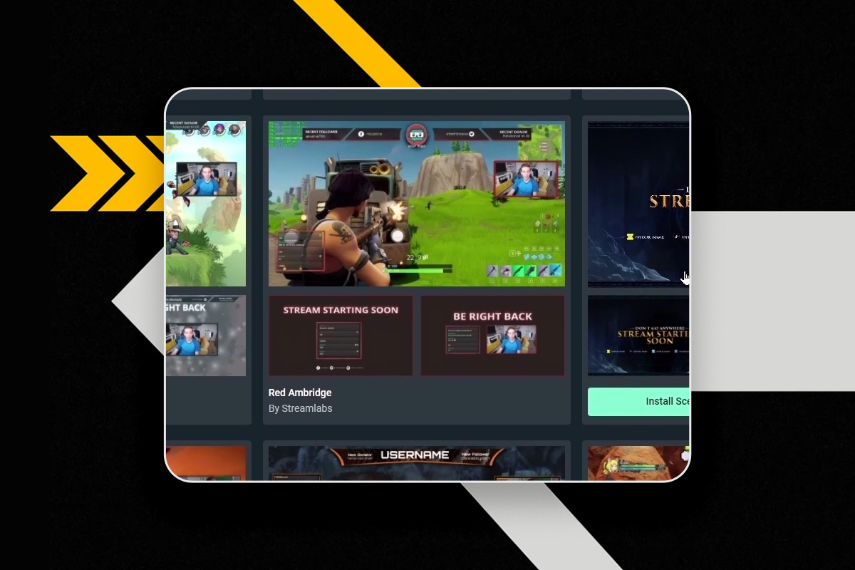 Streamlabs OBS: Legg til og last ned et ansiktsramme.