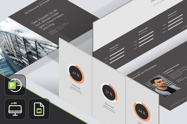 135 diapositives au design "Simplex" - PowerPoint, Keynote, Google Slides