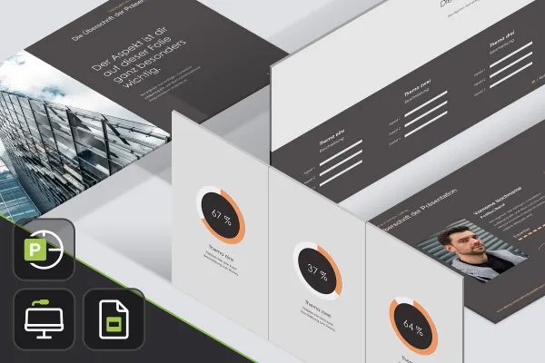 135 slide-uri în design „Simplex” - PowerPoint, Keynote, Google Slides