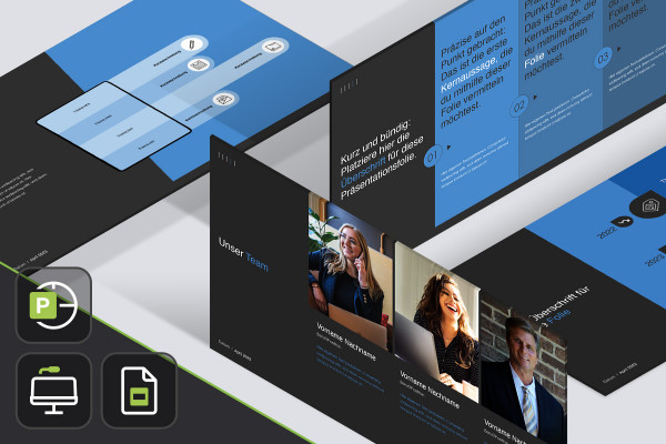 Layout templates "Score" for PowerPoint, Keynote, Google Slides