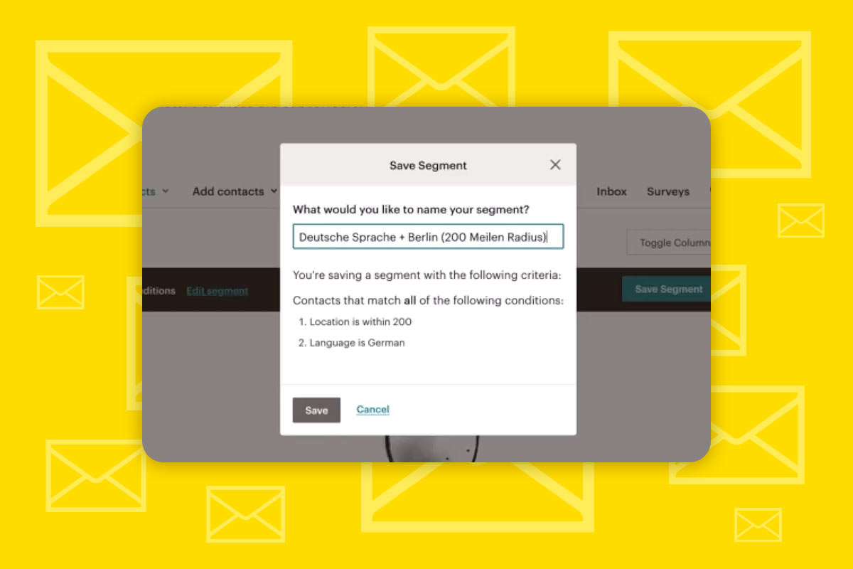 Mailchimp: 1.4 | Segmentleri belirle