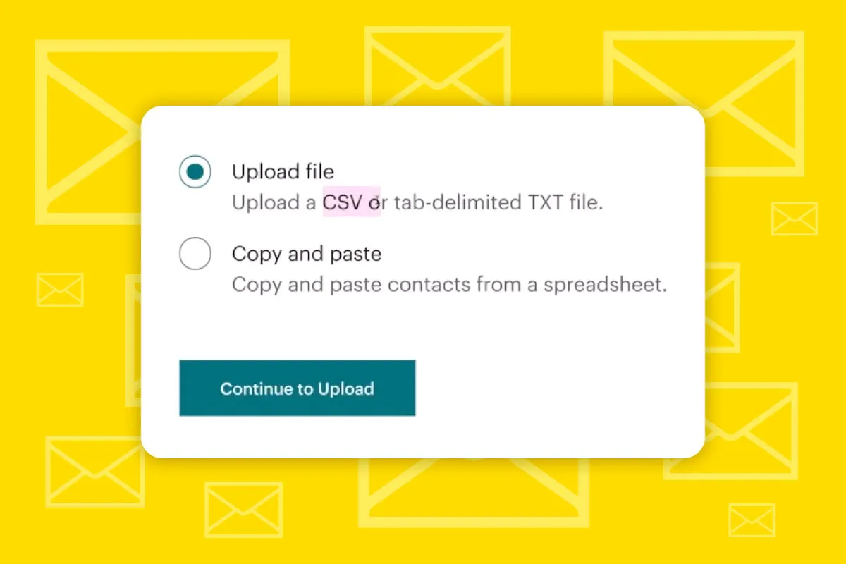 Mailchimp: 1.3 | Preparare l'importazione manuale degli indirizzi email