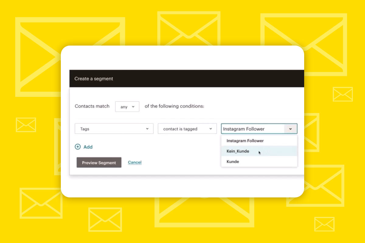 Mailchimp: 1.7 | Etiketler ve segmentleri birleştir