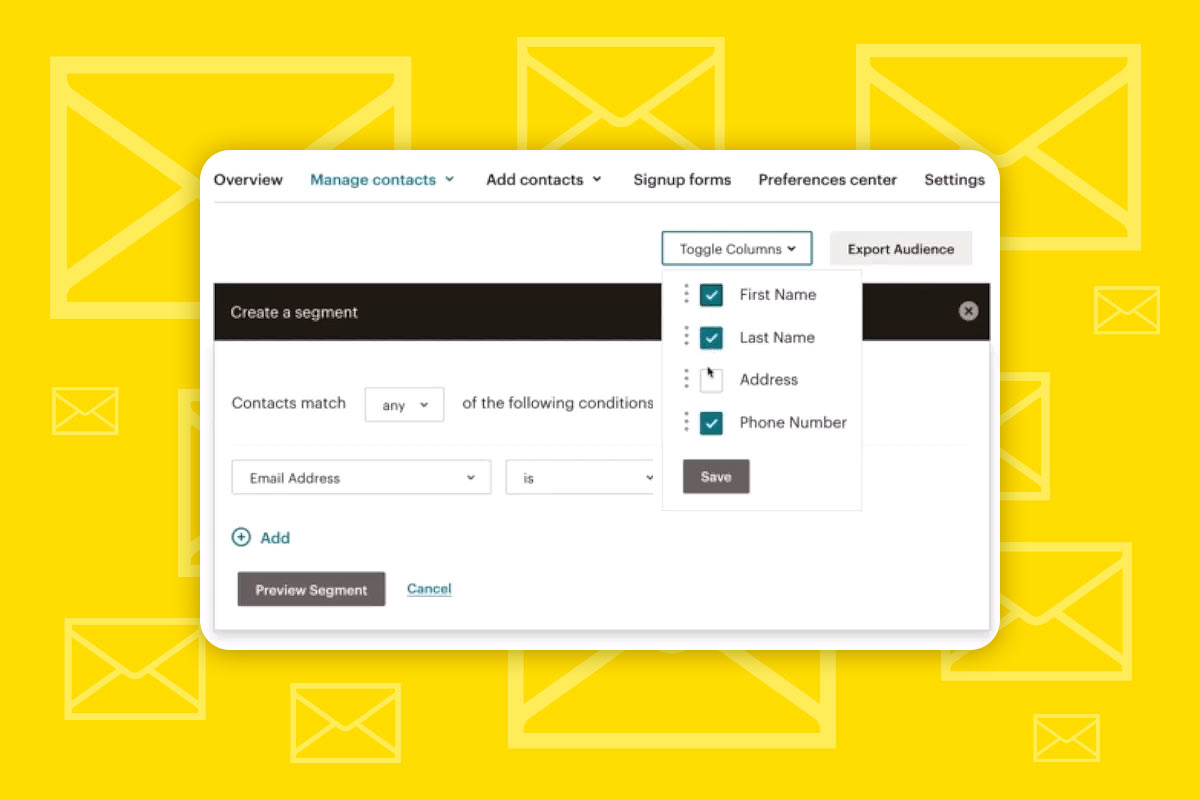 Mailchimp: 1.5 | Segmentleri sil ve düzenle