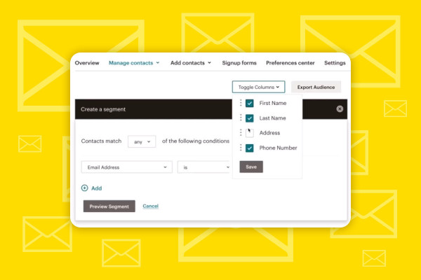Mailchimp: 1.5 | Radera och redigera segment