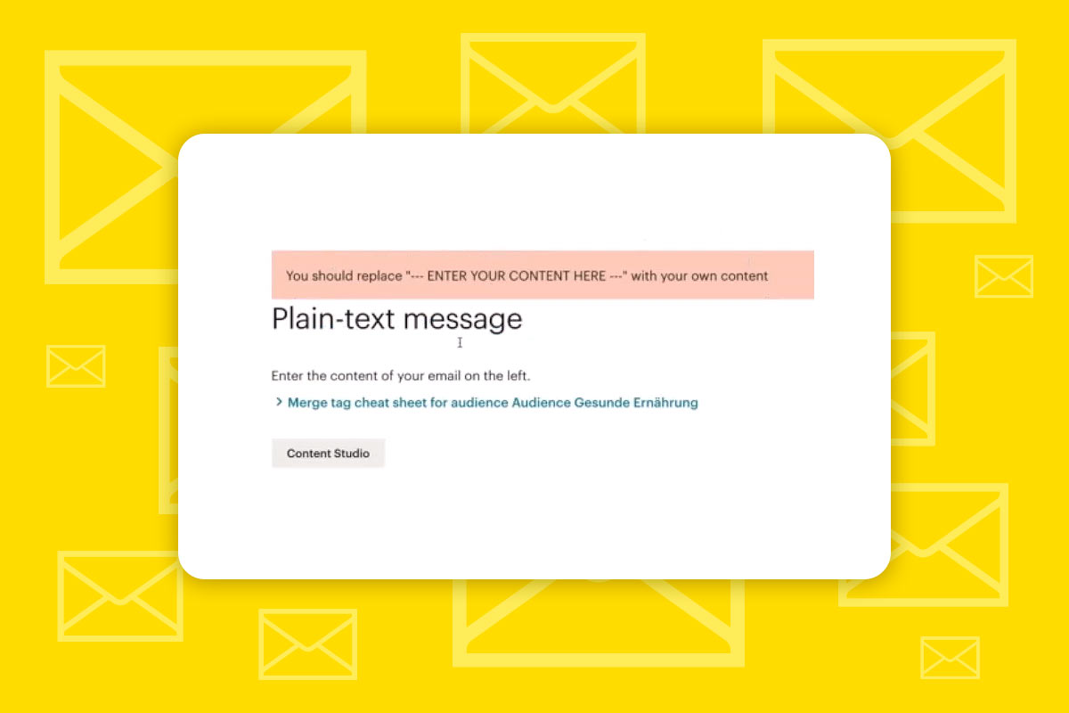 Mailchimp: 2.3 | Düz Metin Bülteni Oluşturun