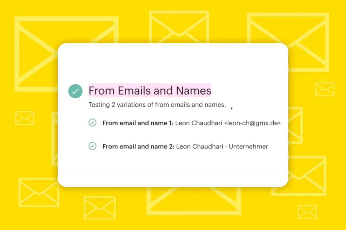 Mailchimp: 3.3 | A/B-Test für Namen und E-Mail-Adressen erstellen