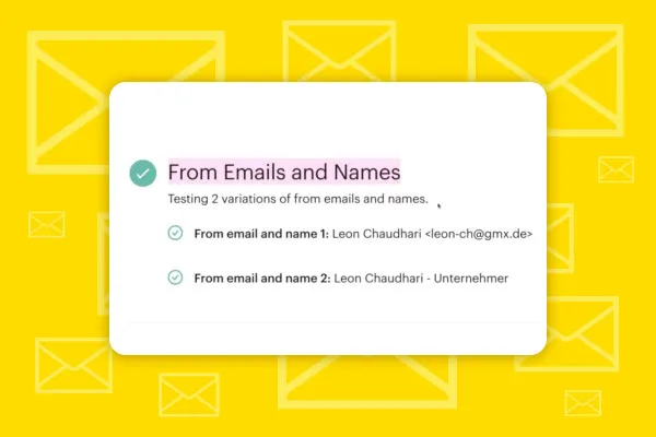 Mailchimp: 3.3 | Creare un test A/B per nomi e indirizzi email.