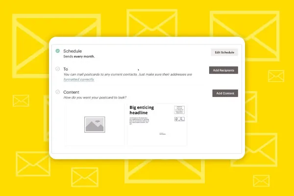 Mailchimp: 6.2 | Wiederkehrende Postkarten und weitere Arten von Mailchimp-Postkarten