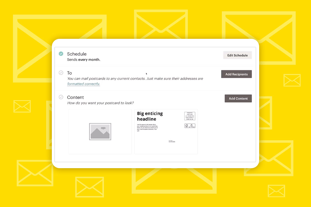 Mailchimp: 6.2 | Tekrar eden kartpostallar ve Mailchimp kartpostallarının diğer türleri