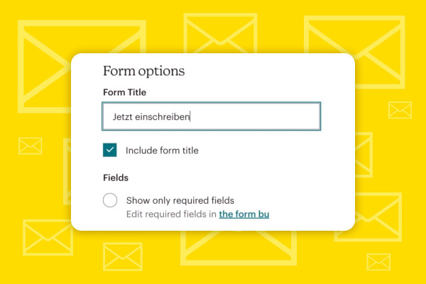 Mailchimp: 7.3 | Redigera inbäddade formulär