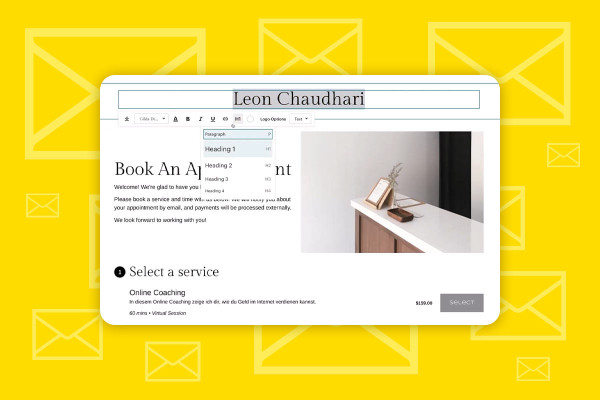 Mailchimp: 8.6 | Redigera sida och inställningar