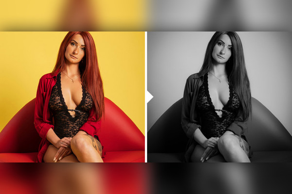 Akt ve boudoir tarzları için ön ayarlar (Lightroom, Camera Raw): 02 | Orta siyah beyaz vinjet