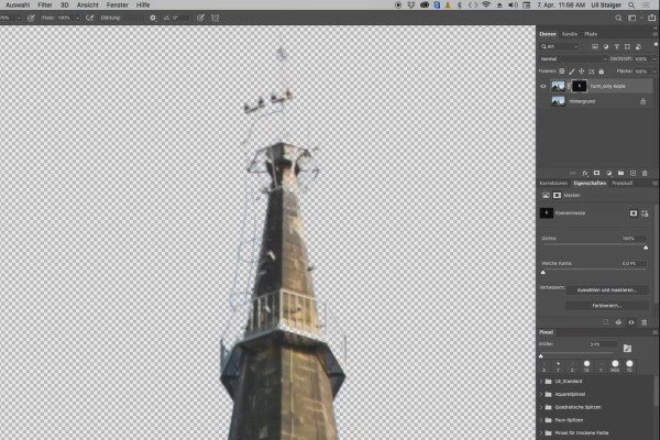 Tutorial de Photoshop 3D "Despegue": 03 | Optimizar máscara
