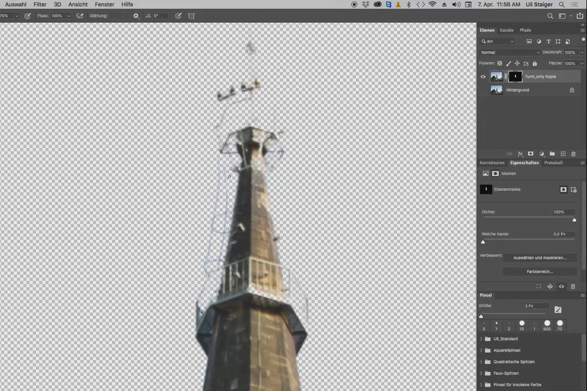 Photoshop-3D-Tutorial "Take-off": 03 | 마스크 최적화